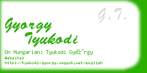 gyorgy tyukodi business card